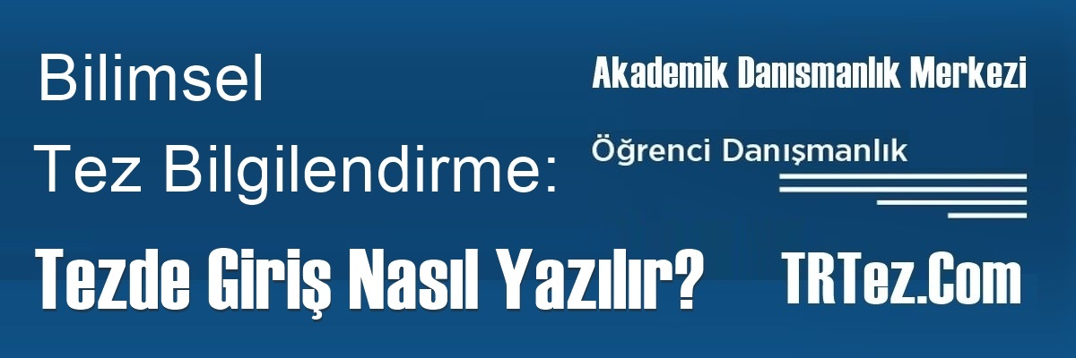 Tezde Giriş Nasıl Yazılır?